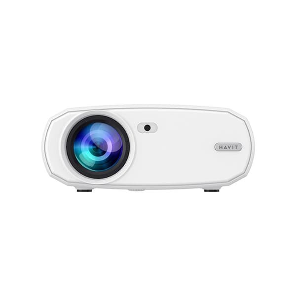 Trådlös projektor, LCD, 4K, 2x HDMI, USB, AV, VGA, SD, 3,5 mm-anslutning - Havit (PJ202 PRO-EU) - Vit