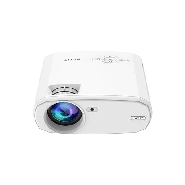Trådlös projektor, LCD, 4K, 2x HDMI, USB, AV, VGA, SD, 3,5 mm-anslutning - Havit (PJ202 PRO-EU) - Vit