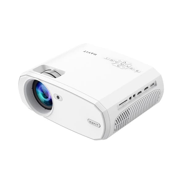 Trådlös projektor, LCD, 4K, 2x HDMI, USB, AV, VGA, SD, 3,5 mm-anslutning - Havit (PJ202 PRO-EU) - Vit
