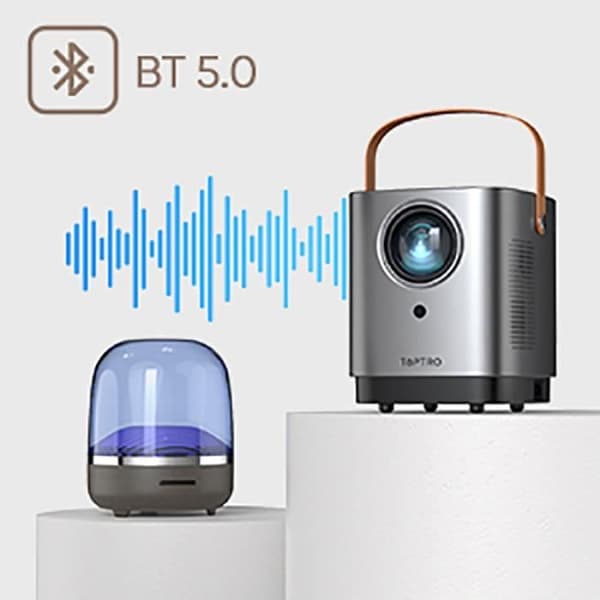 TOPTRO-TR23 bärbar projektor, 5G Wi-Fi, Bluetooth, 9500 lumen, 1080P, stöd för hemmabio.BAZARLAND30