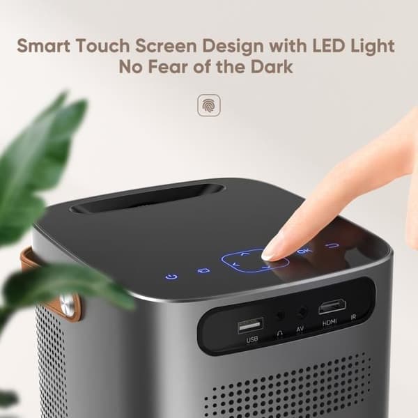 TOPTRO-TR23 bärbar projektor, 5G Wi-Fi, Bluetooth, 9500 lumen, 1080P, stöd för hemmabio.BAZARLAND30