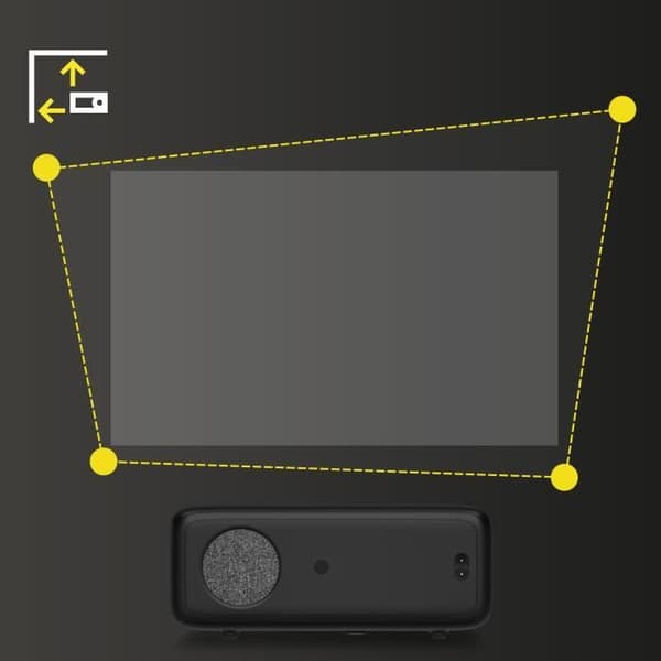 OVERMAX Multipic 4.2 - Videoprojektor - WiFi - Full HD LED - 200'' - Högtalare - Skärmspegling - 4500 Lumen - Hemmabio