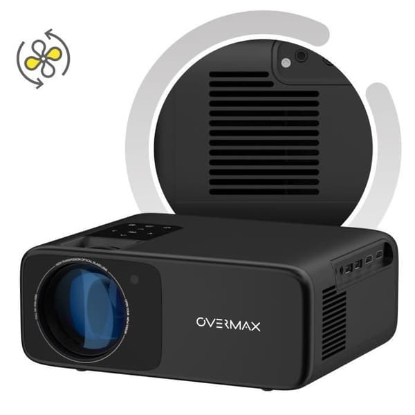 OVERMAX Multipic 4.2 - Videoprojektor - WiFi - Full HD LED - 200'' - Högtalare - Skärmspegling - 4500 Lumen - Hemmabio