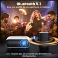 Miniatyrbild 4 av 4: Projektor - HOPVISION - 4K - Mini Projektor Bluetooth 5.1 - 9500 Lumen - FHD 1080p