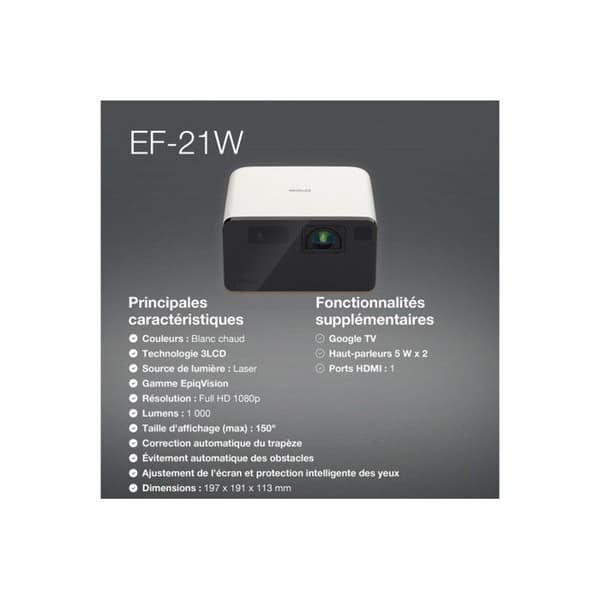 Epson EF 21W projektor