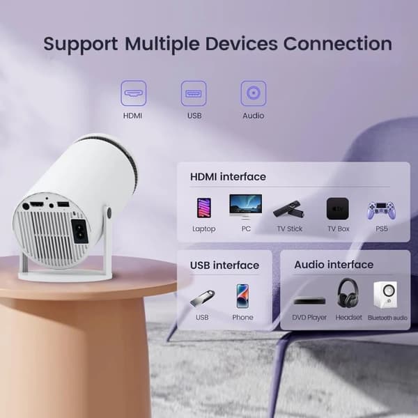OBOSOE 4K Projektor - Android 12, Wi-Fi 6, Bluetooth