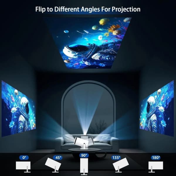OBOSOE 4K Projektor - Android 12, Wi-Fi 6, Bluetooth