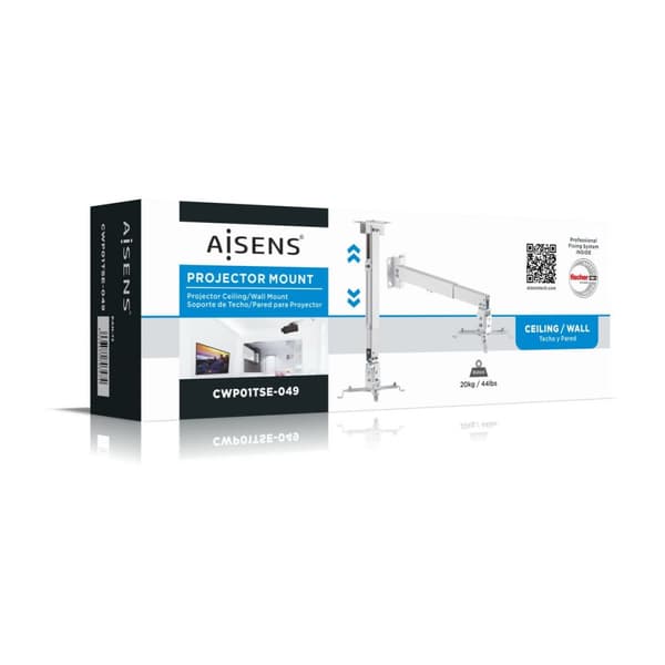 Loftsmontering til projektorer Aisens CWP01TSE-049 Hvid