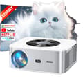 Miniatyrbild 1 av 4: XIWBSY Smart Projektor, 4K Video Upplösning, 25000 Lumen Ljusstyrka,8G Manuell Fokusering, Eu plugg