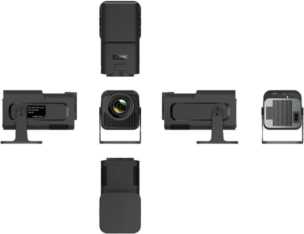 OBOSOE Mini 4K Understøttelse, Full HD 1080P Hjemmebiograf Beamer med Android 11.0 OS, Projektor LED Video WiFi6, Bluetooth