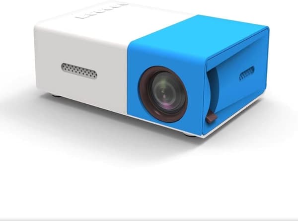 OBOSOE Miniprojektor, Bærbar LED Mini Multimedie, Fuld HD, 1080P, Hjemmebiograf, Filmprojektor, HDMI, USB, Udendørs filmprojektor