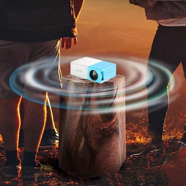 OBOSOE Miniprojektor, Bærbar LED Mini Multimedie, Fuld HD, 1080P, Hjemmebiograf, Filmprojektor, HDMI, USB, Udendørs filmprojektor