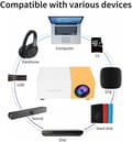 Miniatyrbillede 3 af 7: OBOSOE Miniprojektor, Bærbar LED Mini Multimedie, Fuld HD, 1080P, Hjemmebiograf, Filmprojektor, HDMI, USB, Udendørs filmprojektor