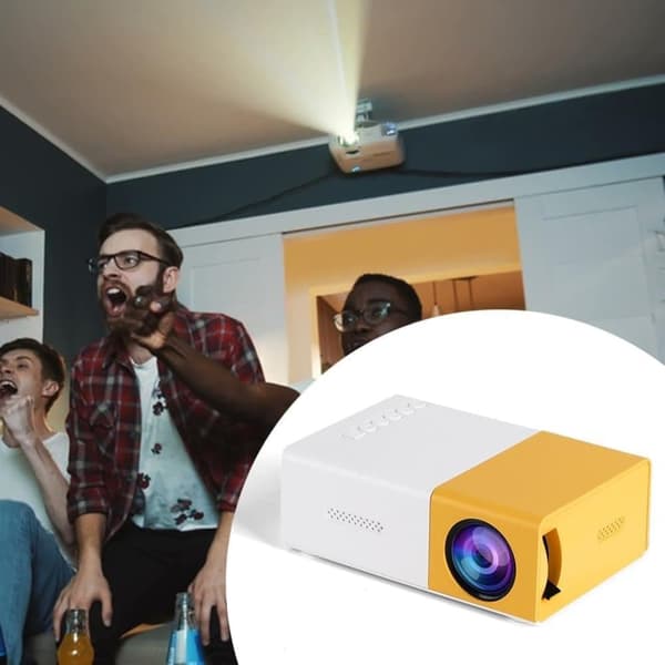 OBOSOE Miniprojektor, Bærbar LED Mini Multimedie, Fuld HD, 1080P, Hjemmebiograf, Filmprojektor, HDMI, USB, Udendørs filmprojektor