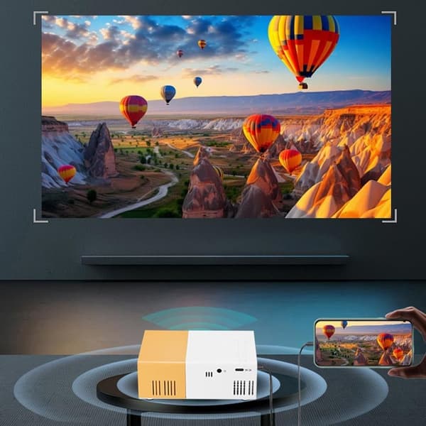 Lollanda Mini Projektor, Bærbar Hjemmebiograf med 1080p og Stereo Lyd