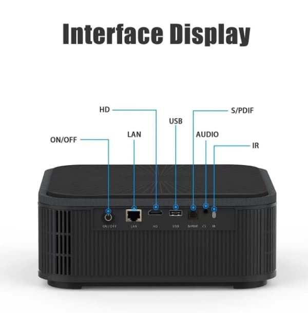 NÖRDIC 4K Projektor 500ANSI  resolution 080P Dual band Bluetooth