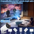 Miniatyrbillede 6 af 10: Professionel 4K Android 11-projektor – 9000 lumen, 1080p Full HD, WiFi/Bluetooth, 300" billede, 360° lyd, automatisk justering, Google Play