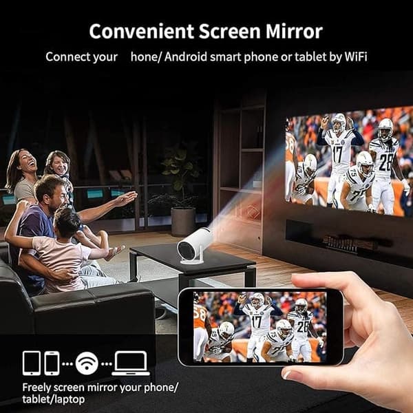 HY300 Pro 4K Smart Mini Projektor – Android 11, WiFi 5G & Bluetooth 5.2, 160ANSI, 180° Roterbar, Auto Keystone