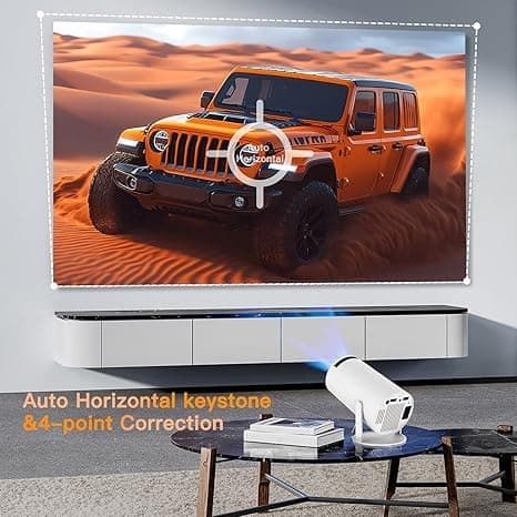 HY300 Pro 4K Smart Mini Projektor – Android 11, WiFi 5G & Bluetooth 5.2, 160ANSI, 180° Roterbar, Auto Keystone