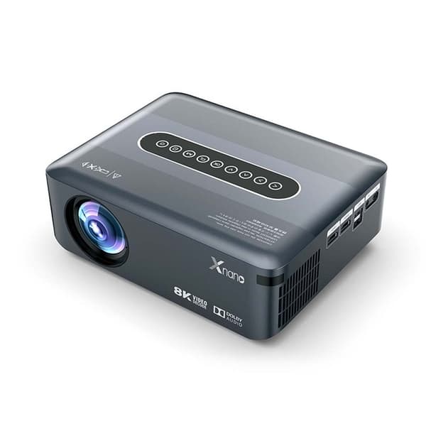 INF Ultra HD 8K Dekoder Projektor X1-2/16G - Grå: Smart Hjemmekino med 1080P Oppløsning og Dobbel WIFI