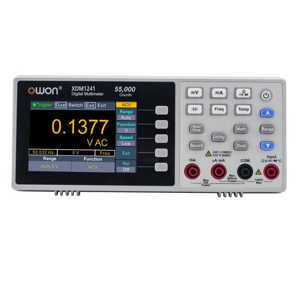 XDM1241 USB Digital Multimeter 55000 Counts Universal Desktop Multimeters Meter med 3,5-tums TFT LCD-skärm
