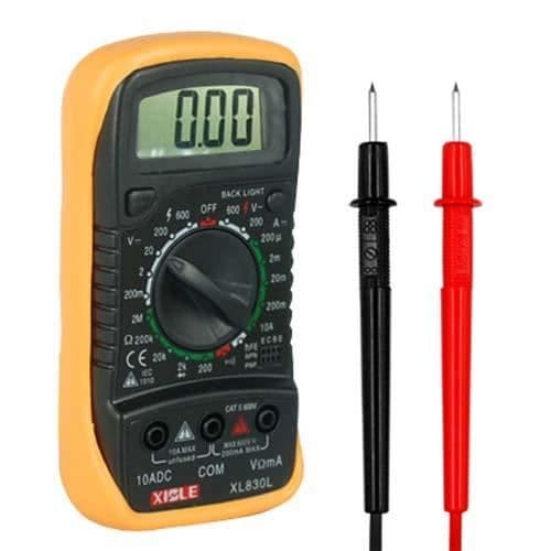 TRIXES Digital Multimeter - AC DC Voltmeter Amperemeter Ohmmeter - 19 områden