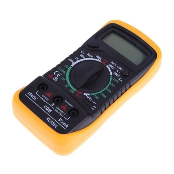 Ohmmeter Digital Multimeter Voltmeter Amperemeter Tester XL830L Gul