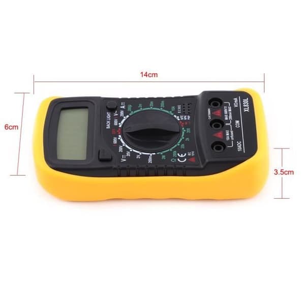 LCD Digital Multimeter Voltmeter XL830L AC - DC Motstånd Ström Volt Ohm
