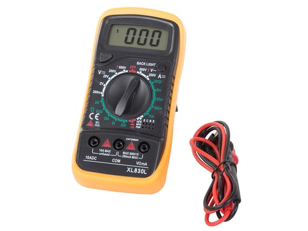 Digital Multimeter med Bakgrundsbelysning - Mätinstrument