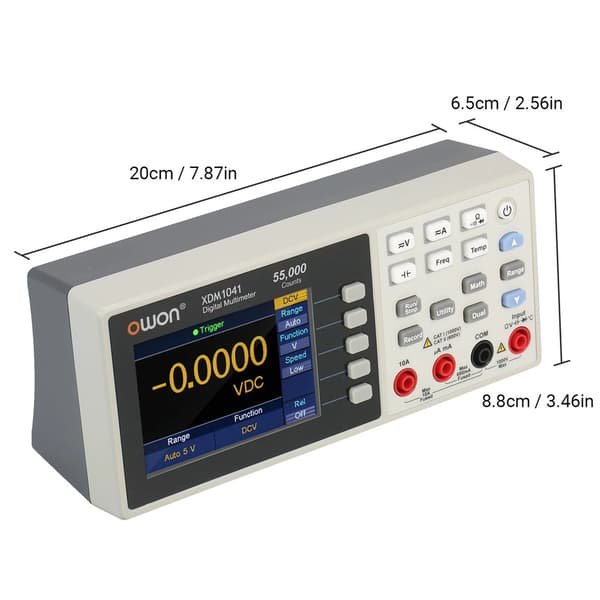 XDM1041 USB digitalt multimeter 55000 tæller Universal Desktop Multimetre med høj nøjagtighed og 3,5-tommer TFT LCD-skærm, EU-stik