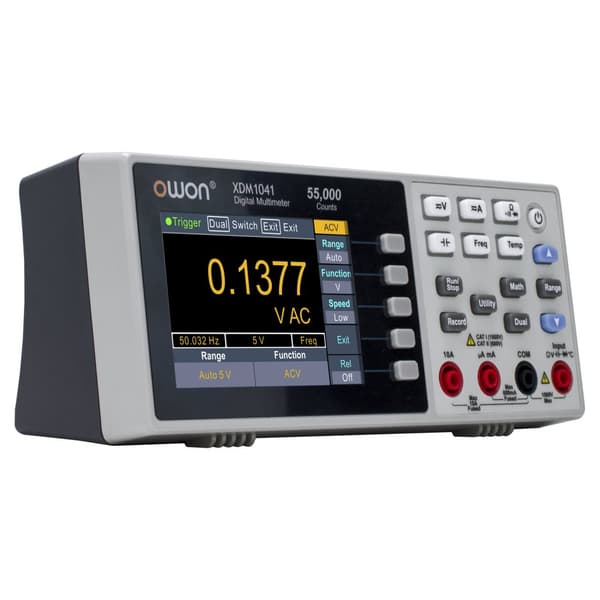 XDM1041 USB digitalt multimeter 55000 tæller Universal Desktop Multimetre med høj nøjagtighed og 3,5-tommer TFT LCD-skærm, EU-stik