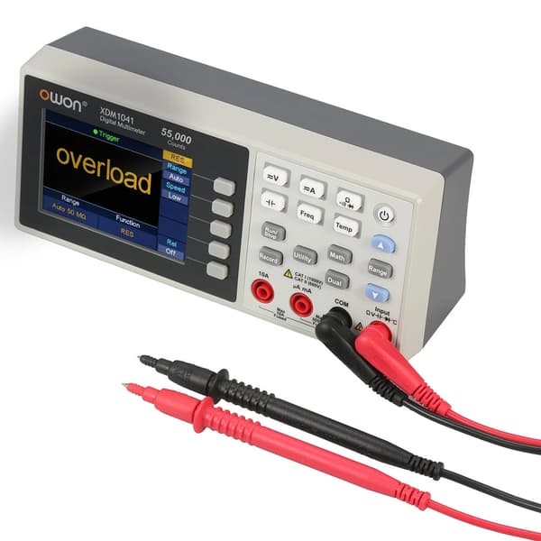 XDM1041 USB digitaalinen yleismittari 55000 laskee korkean tarkkuuden yleismittarit pöytäkoneille, 3,5 tuuman TFT LCD-näyttö, EU-pistoke