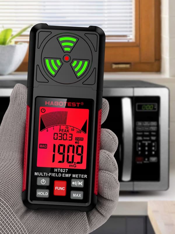 SÄHKÖMAGNEETTINEN KENTTÄMITTARI EMF RADIOWAVE TESTERI HABOTEST HT627
