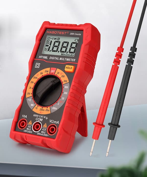 DIGITAL HÅNDHOLDT MULTIMETER UNIVERSAL NCV RMS LIVE DIODE TEST LED Lommelygte