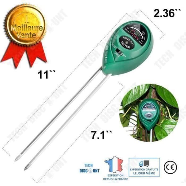 TD Soil Tester 3 i 1 Solid PH Meter Fuktighet Ljus Surhet Jord Växt Ideal Trädgårdssensor Farm Gräsmatta Inomhusljus