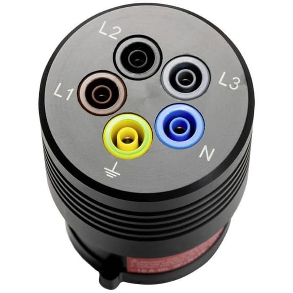 CEE 16 A 5-polig hanmätadapter - 4 mm hona svart - BENNING TA 7-16