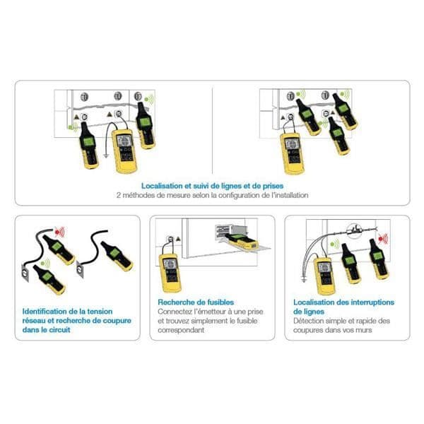 Kabel- och metallrörslokalisering - CHAUVIN ARNOUX - CA 6681 - Digital - 300 V - 420 g