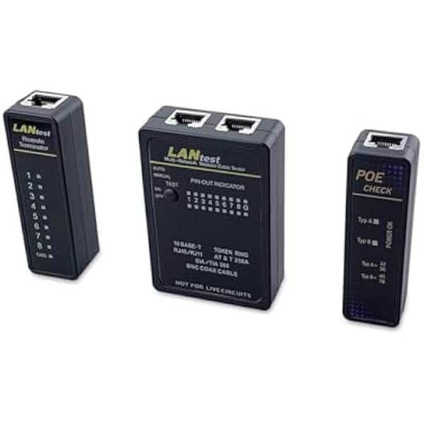 Kabeltestare - EQUIP - 129968 - RJ45 BNC PoE - Fjärrtest - LED-indikatorer - Digital