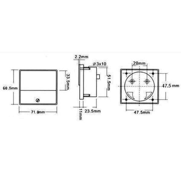 Velleman ANALOG VOLTMETER PANEL 30V DC...