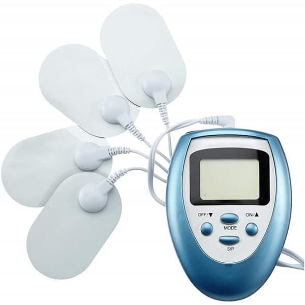 Elektrostimuleringsenhet 4 patchar 8 program - LCD-skärm, NEUTRAL bantningsmassör Elektrostimuleringsenhet