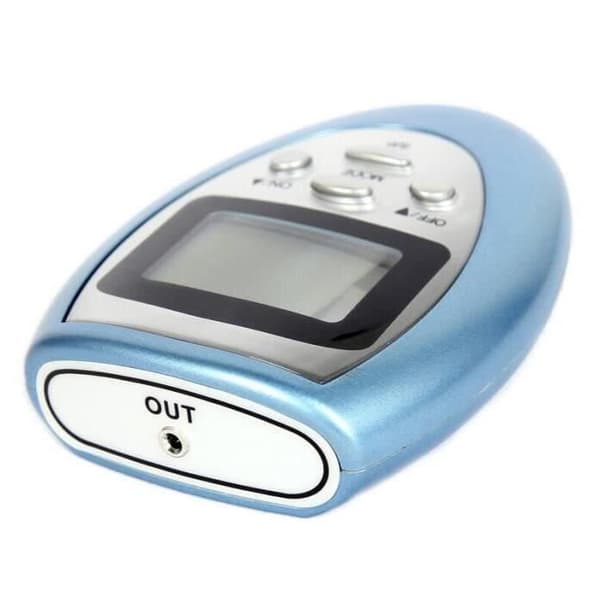Elektrostimuleringsenhet - Elektrostimulering - Bantningsmassör - 4 patchar - 8 program - LCD-skärm