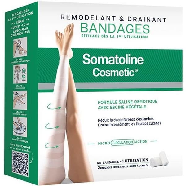 "Bandage Minceur - Somatoline Cosmetic - Första användningssats - Dränerande - Omforming - Omedelbar effektivitet"