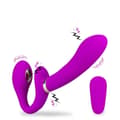 Miniatyrbild 3 av 4: Vibrerande strapon med elektrostimulering Authority Purple