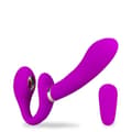 Miniatyrbild 1 av 4: Vibrerande strapon med elektrostimulering Authority Purple
