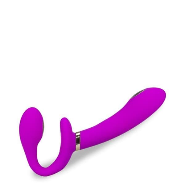 Vibrerande strapon med elektrostimulering Authority Purple