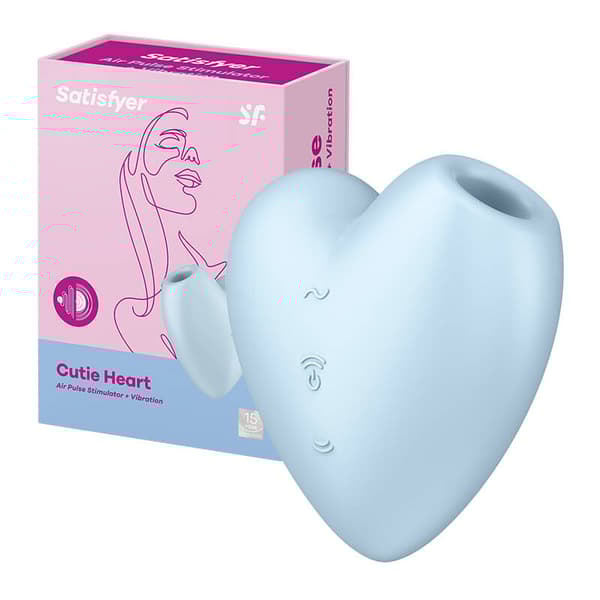 Klitoral massageapparat Satisfyer Cutie Heart (blå)