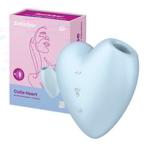 Klitoralmassasjeapparat Satisfyer Cutie Heart (blå)