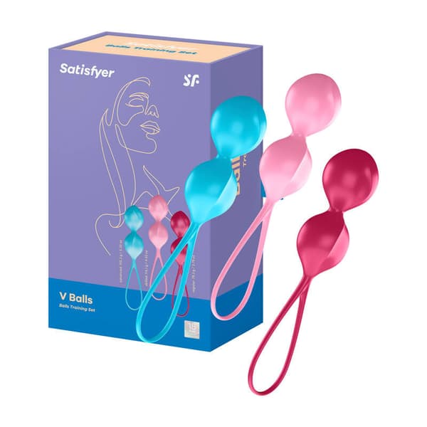 Geisha pallosetti Satisfyer V Balls (3 kpl sarja)
