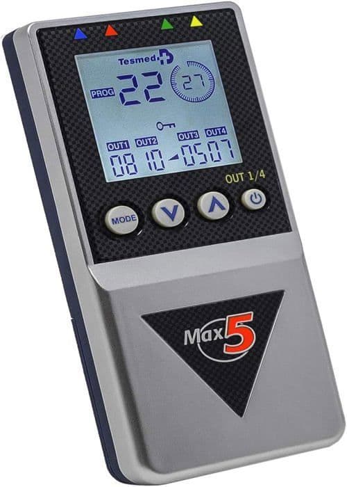 Muskelelektrostimulator - Tesmed - Max5 - 12 elektroder - Laddningsbar - 99 program