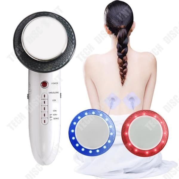 TD® EMS sex-i-ett multifunktion ultraljud mikroström massagemaskin LED färg ljus jon bantning instrument